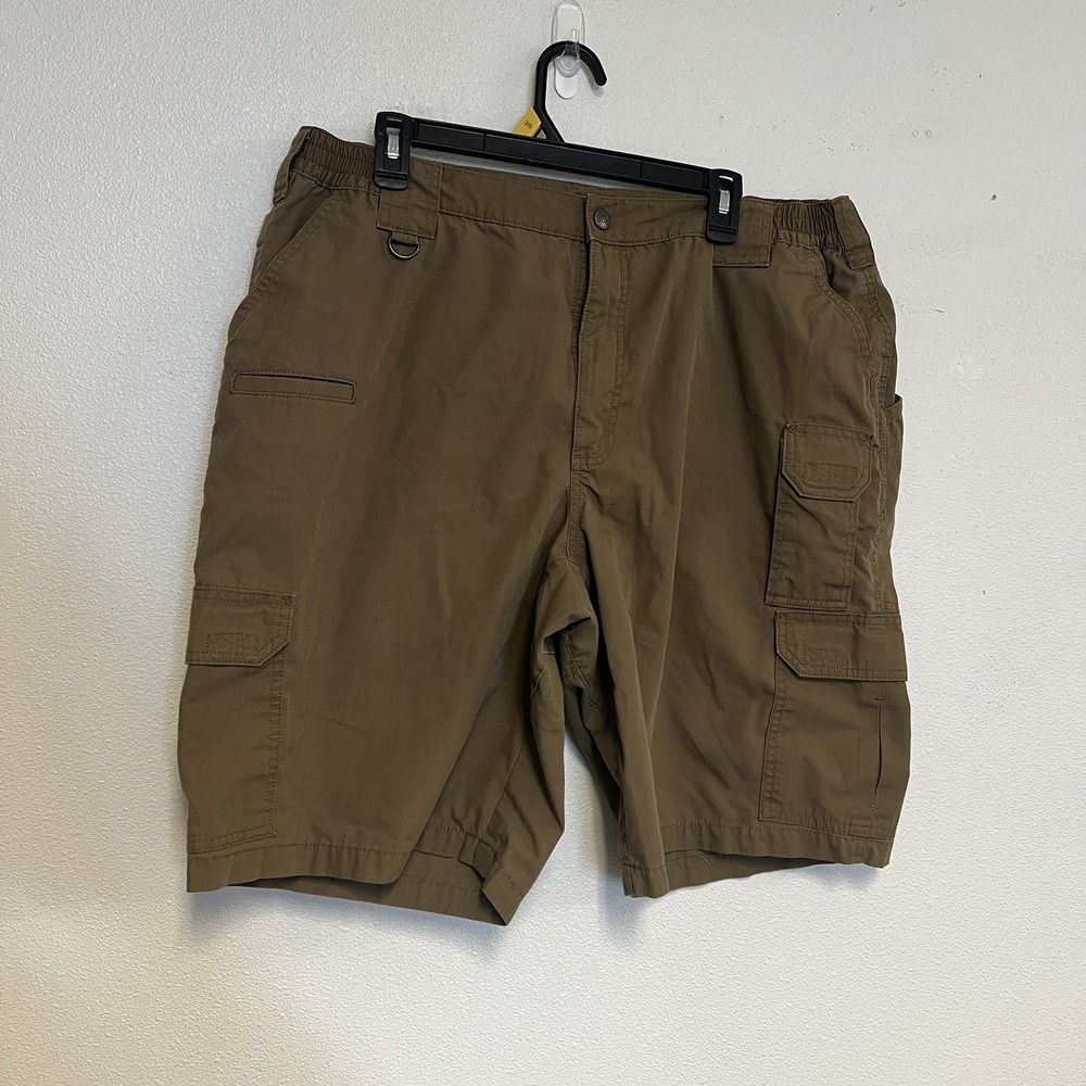5.11 Tactical Taclite Pro Shorts Mens 40 Khaki 10" Ripstop Tan Cargo 73308 EUC